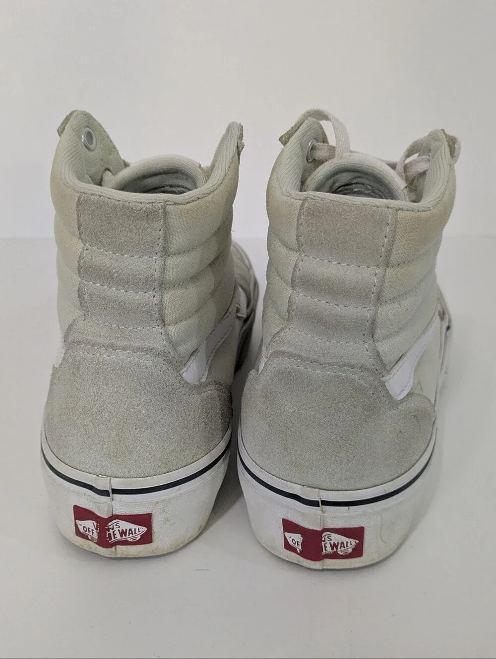 Vans Pale Green High Top Suede & Canvas Sneakers - Size 10 Womens - Sk8-Hi